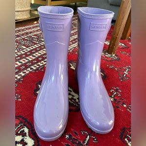 Hunter refined gloss lavender boots